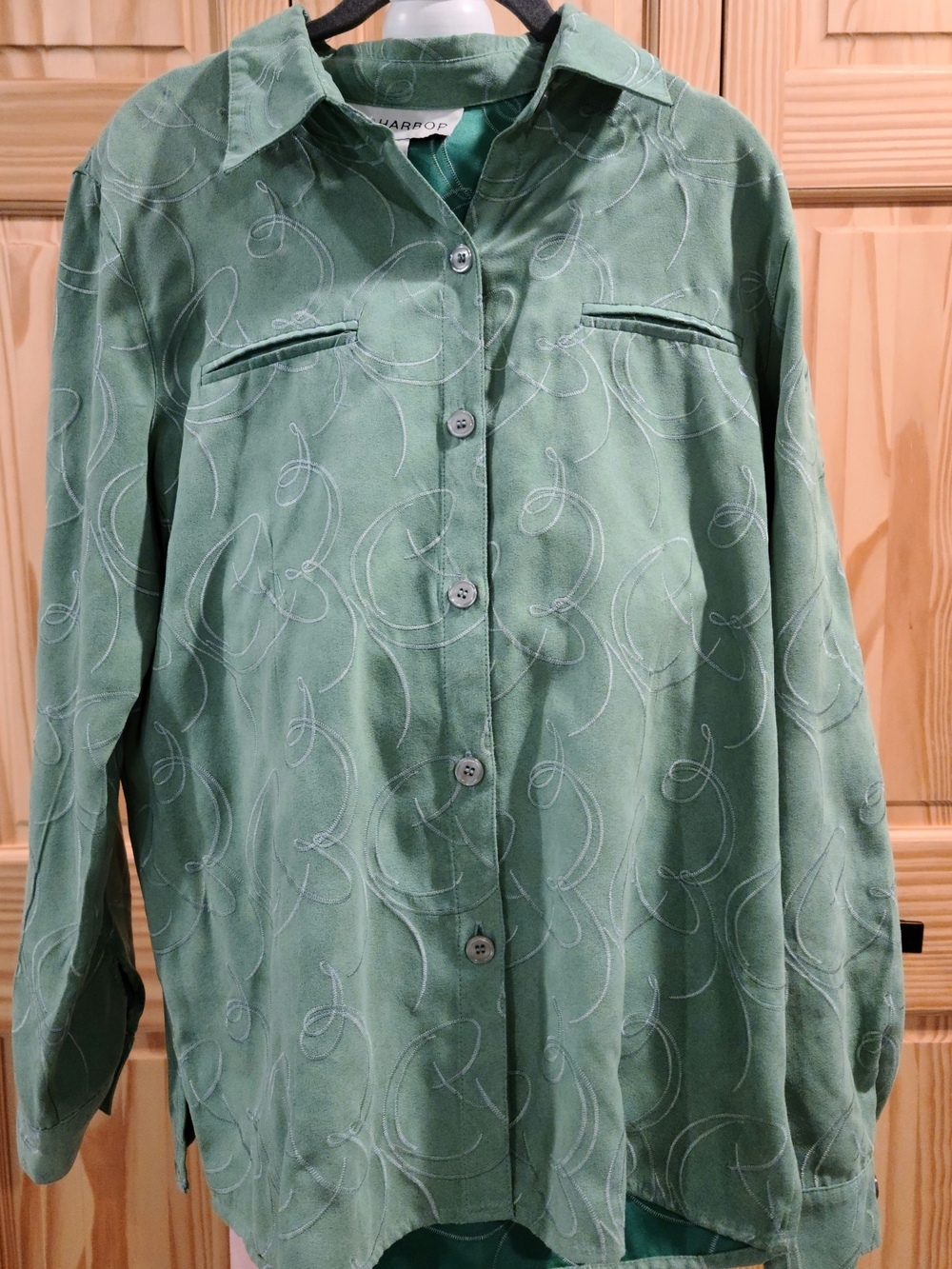 Gentley Worn Sag Harbor Green Button-Front Blazer Jacket